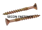 Construction Screw for Wood with Torx CSK head type-17 chipboard screw cutting yellow zinc plated